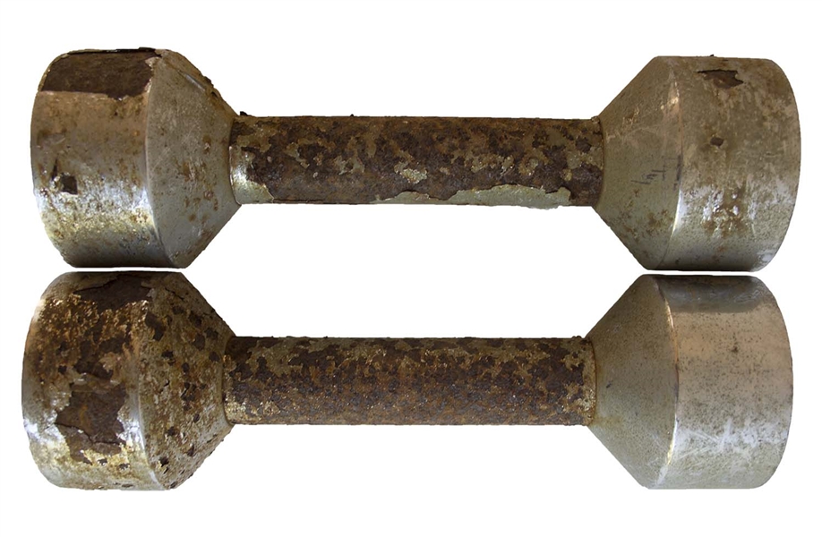 Bruce Lee Owned & Used Five-Pound Weider Weights -- From the Estate of Lee's Protege Herb Jackson